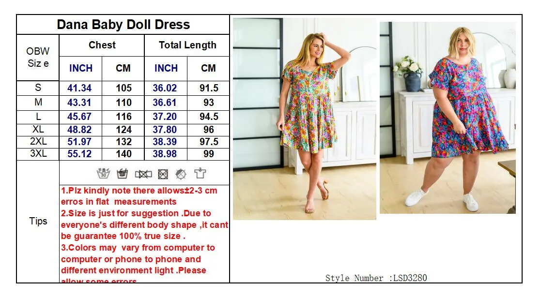 PREORDER: Dana Babydoll Dress in Two Colors