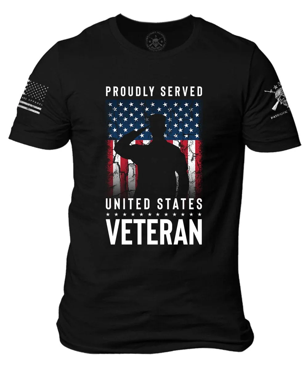 Proudly Served United States Patriotic American Flag T-shirt | Veteran Shirt | USA flag Patriotic T-shirt