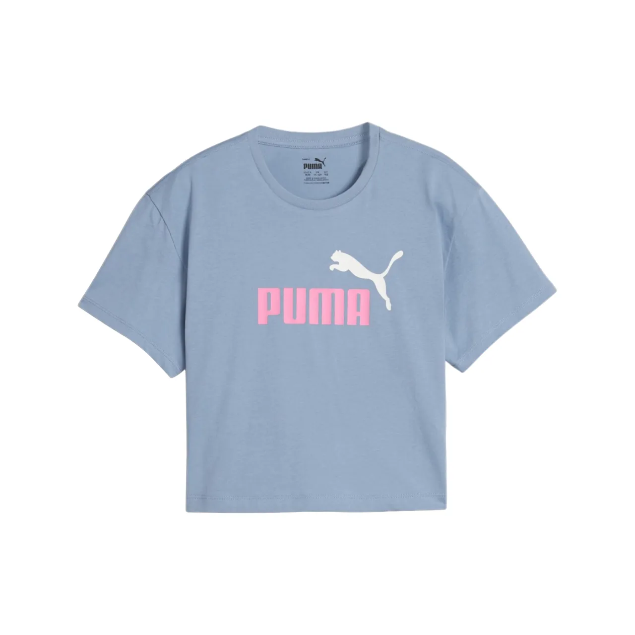 Puma maglietta manica corta coppred con stampa logo 845346-20 celeste