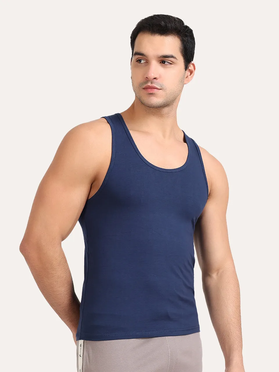 Regular Fit Organic Cotton Comfort Vest for Men-Pack of 1