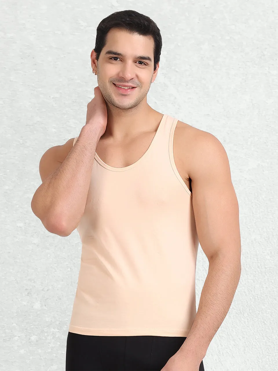 Regular Fit Organic Cotton Comfort Vest for Men-Pack of 1