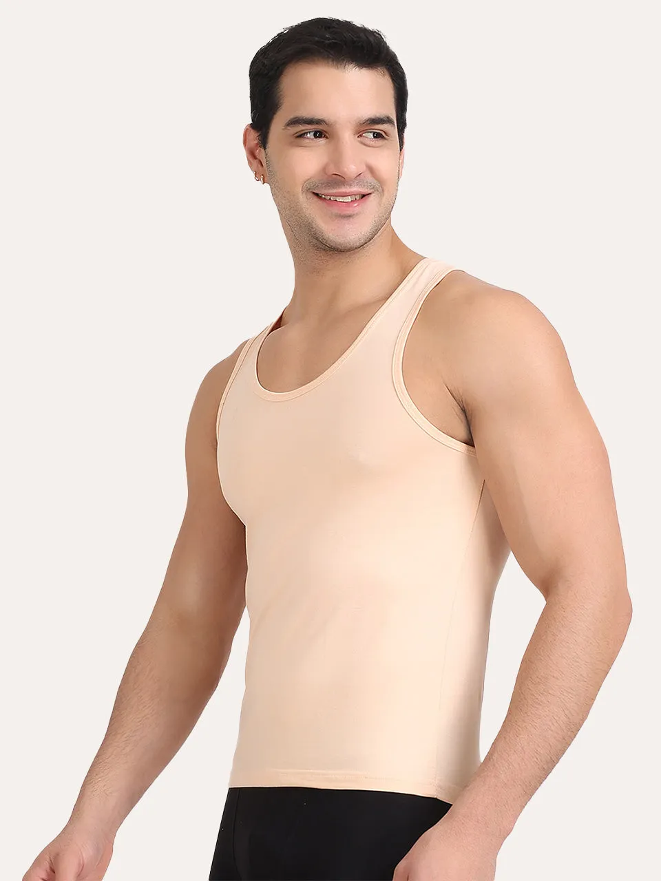 Regular Fit Organic Cotton Comfort Vest for Men-Pack of 1