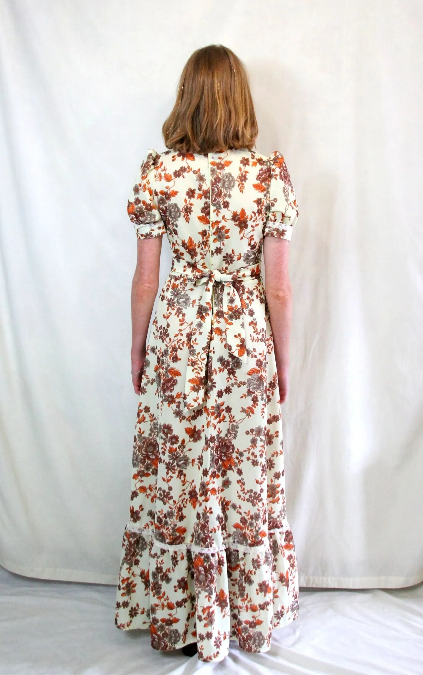 RENT Vintage 1970's Floral Maxi Dress