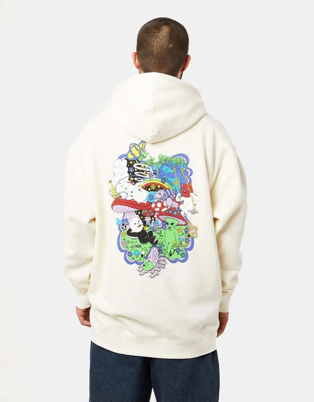 RIPNDIP Rabbit Hole Pullover Hoodie - Bone