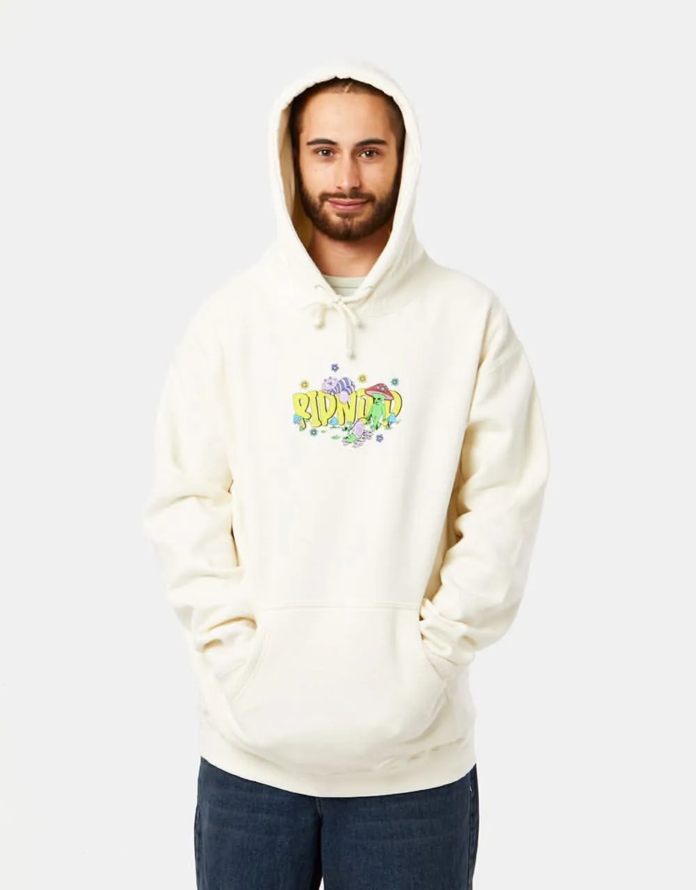 RIPNDIP Rabbit Hole Pullover Hoodie - Bone