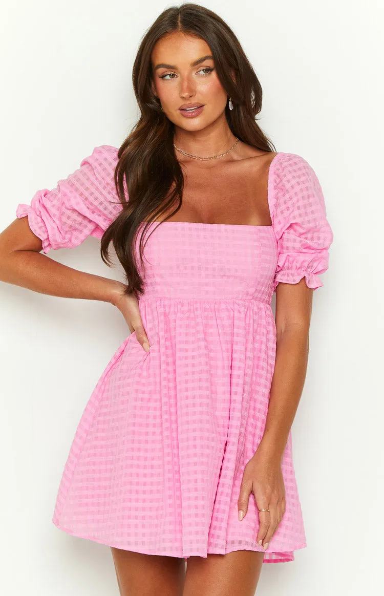 Rubi Pink Babydoll Mini Dress