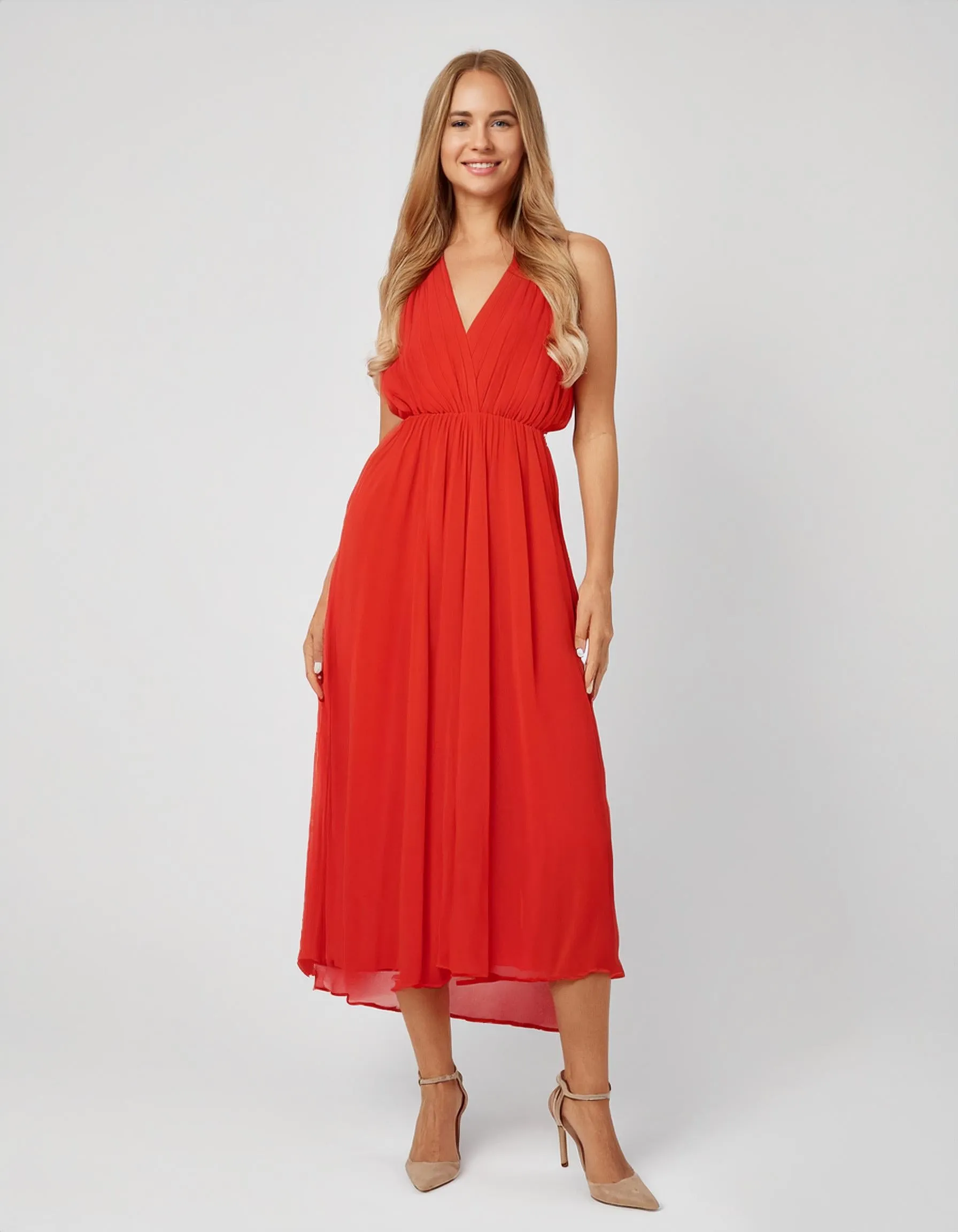 Scarlet Allure Maxi Dress