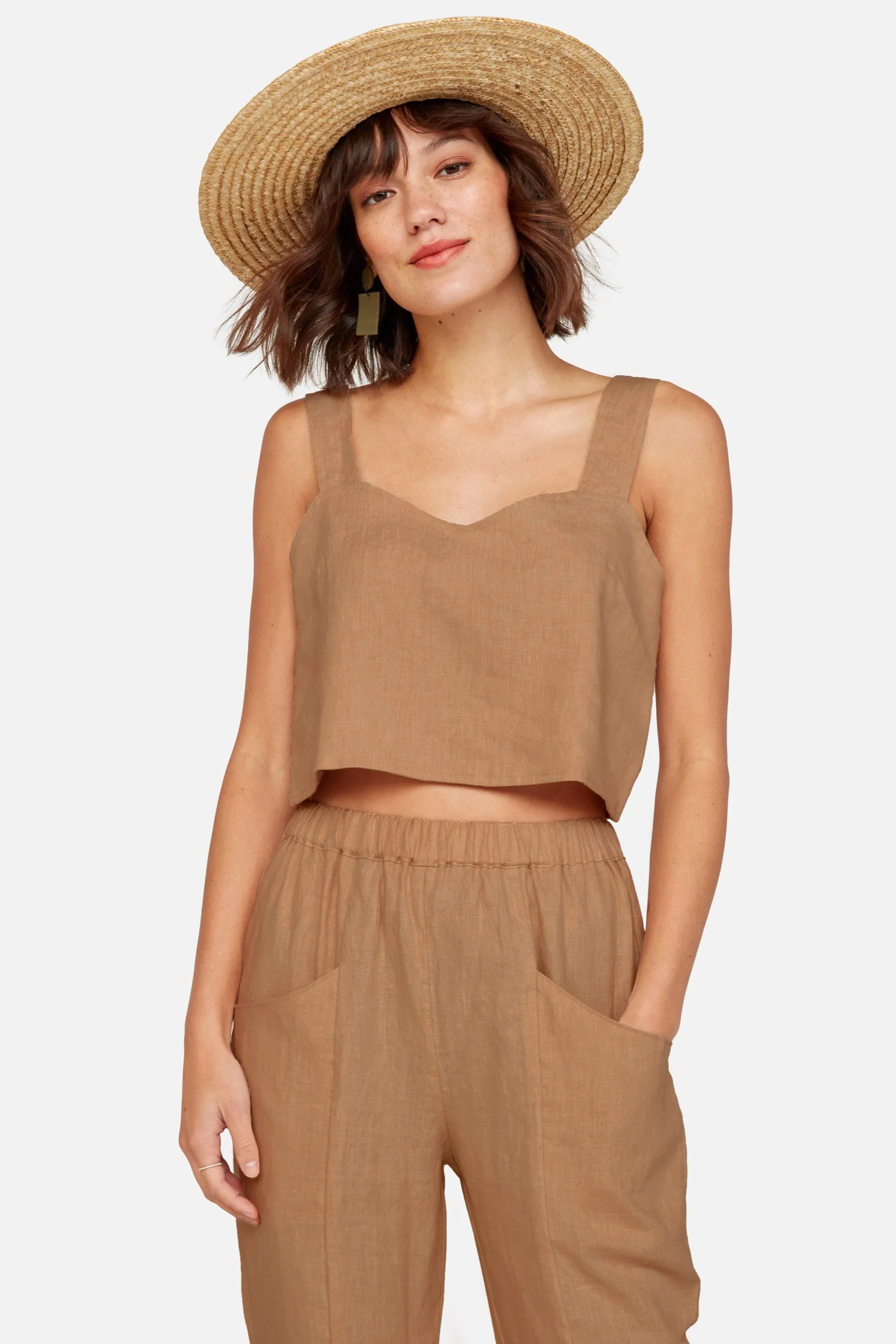 Sedona Linen Crop Top