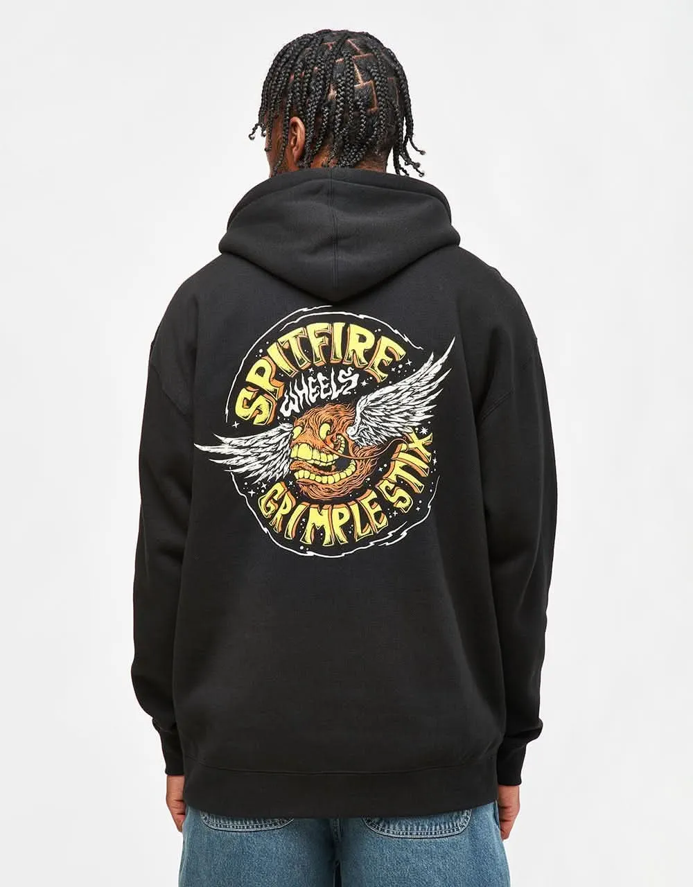 Spitfire x Grimple Stix Flying Grimple Pullover Hoodie - Black