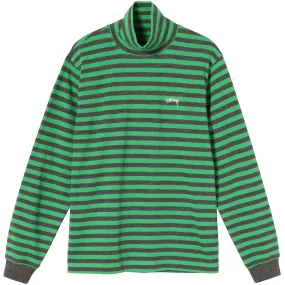 STUSSY CLASSIC STRIPE LS TURTLENECK TEE 1140229 GREEN