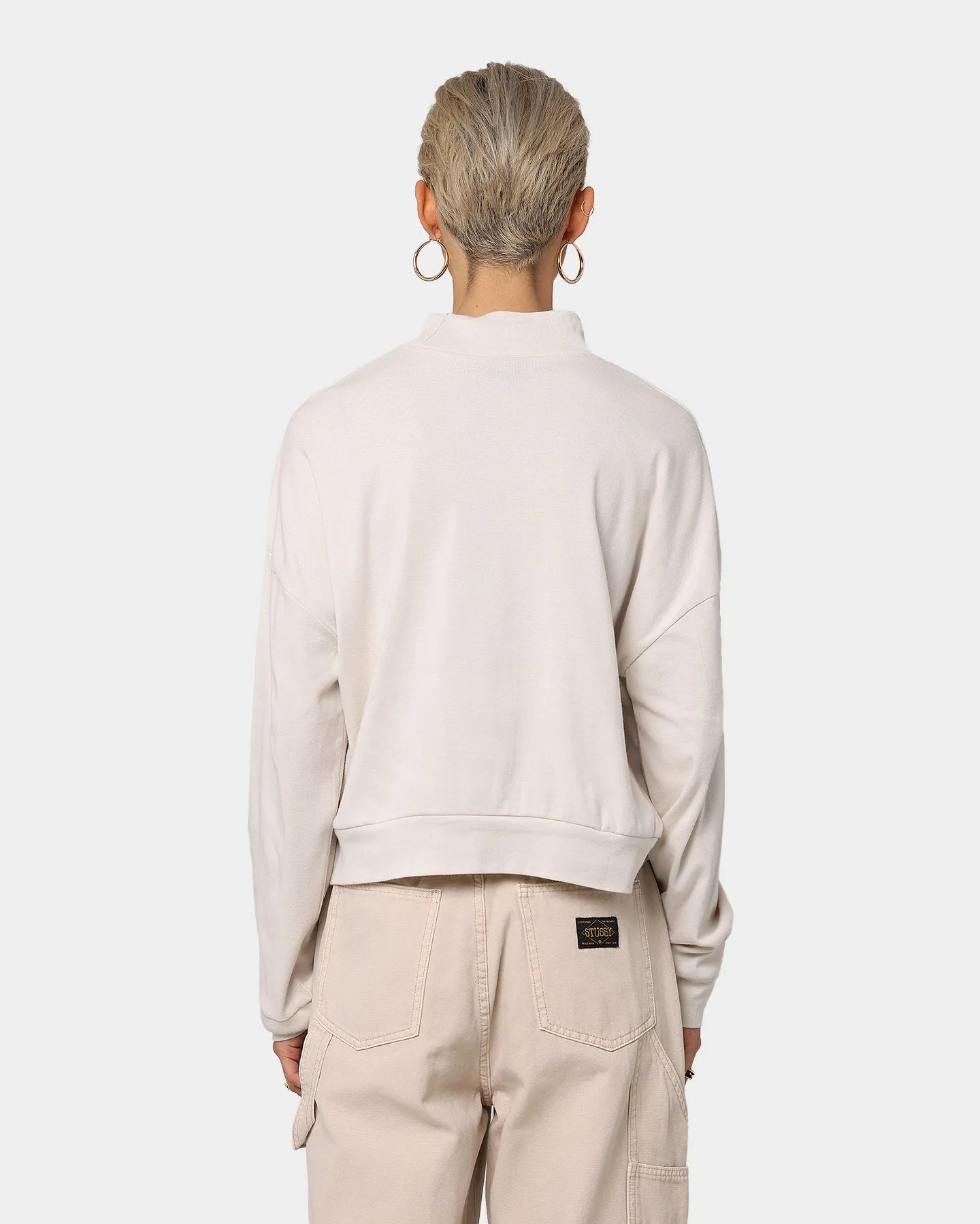 Stussy Women's Ellen Rib Turtleneck White Sand