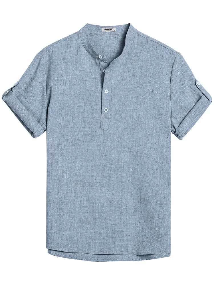 Summer Essential Linen Henley Shirt (US Only)