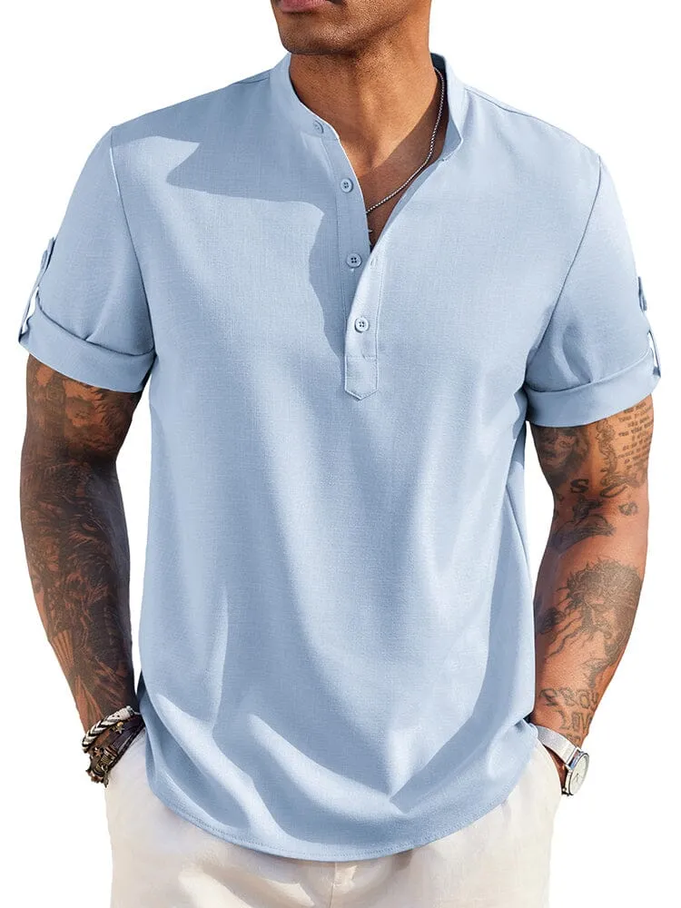 Summer Essential Linen Henley Shirt (US Only)