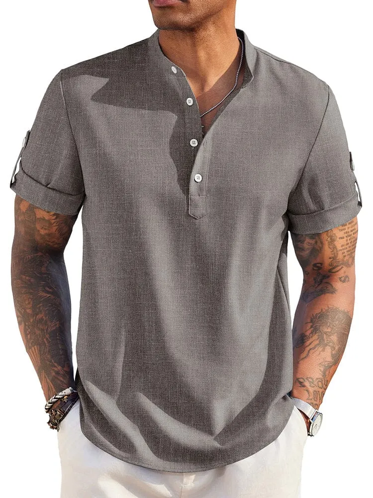 Summer Essential Linen Henley Shirt (US Only)