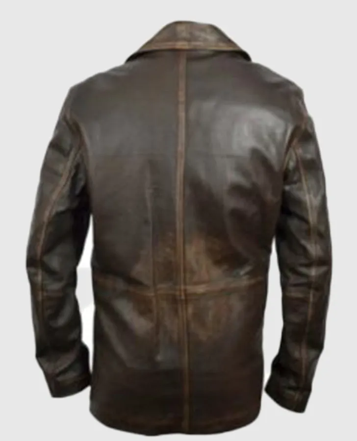 Supernatural Dean Winchester Distressed Brown Long Leather Jacket