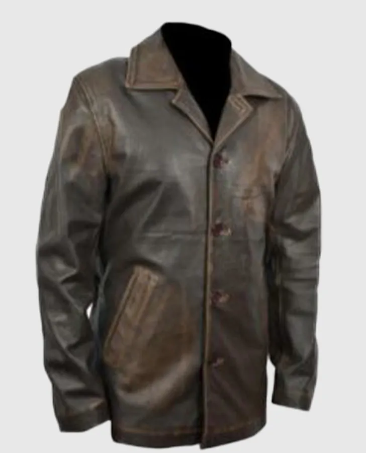 Supernatural Dean Winchester Distressed Brown Long Leather Jacket