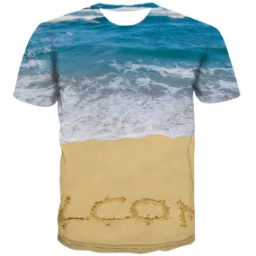 surf T shirts Men The sea Tshirts Casual sport Shirt Print Cool T shirts Funny