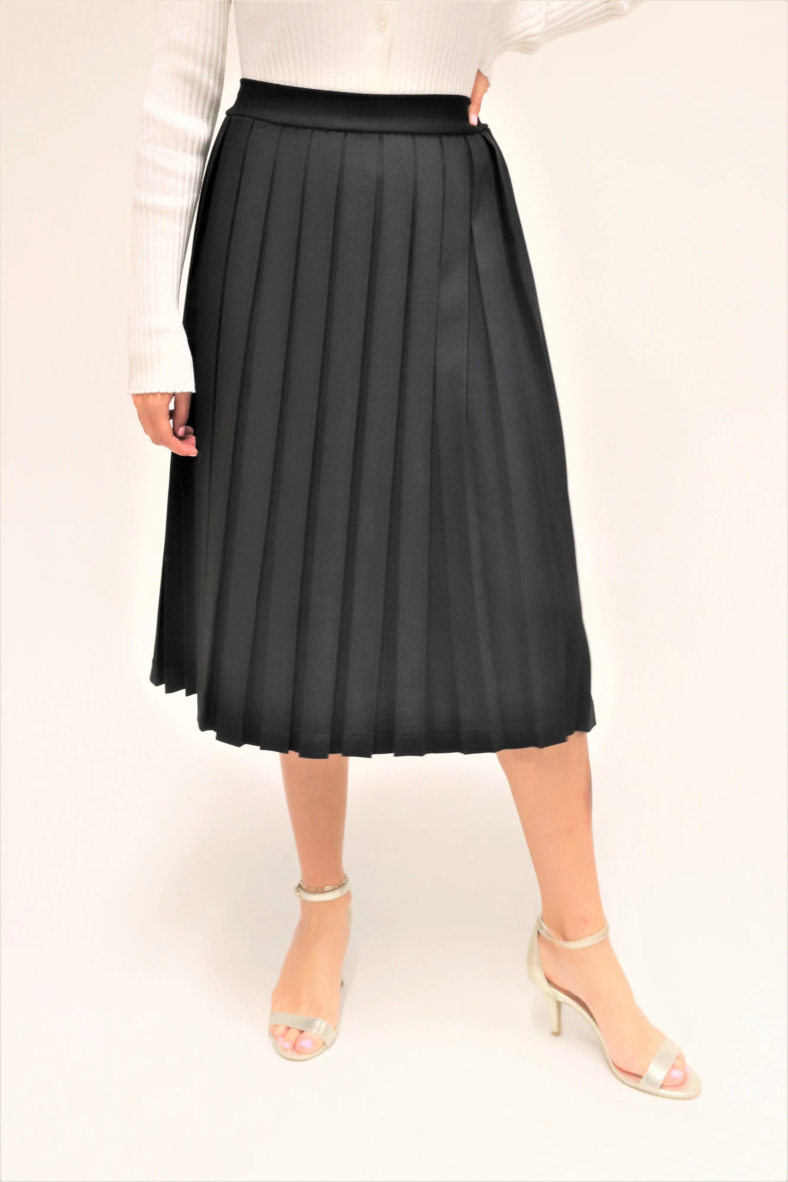 Tal Mid Length Box Pleated Skirt