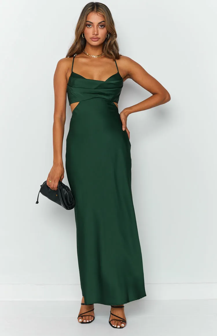 Taleah Cut Out Maxi Dress Green