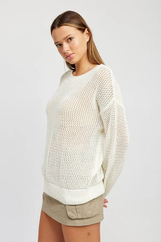 TEEK - CROCHET LONG SLEEVE TOP