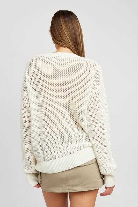 TEEK - CROCHET LONG SLEEVE TOP