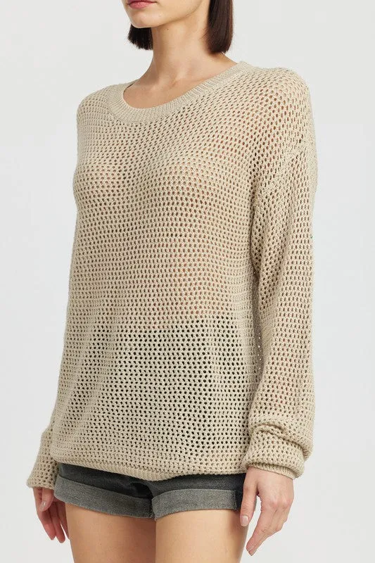 TEEK - CROCHET LONG SLEEVE TOP