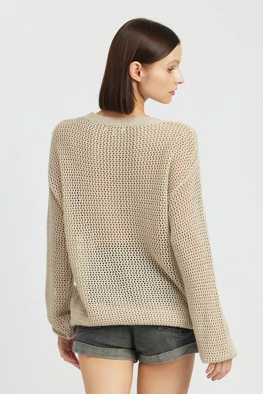 TEEK - CROCHET LONG SLEEVE TOP