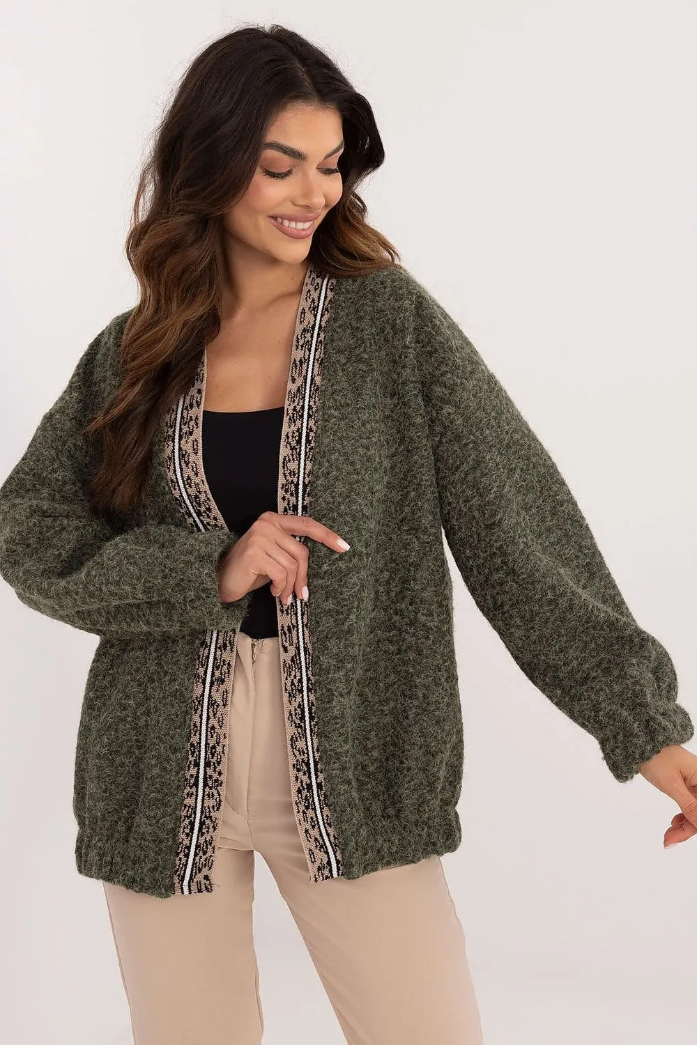 TEEK - Decorated Trim Comfort Cardigan