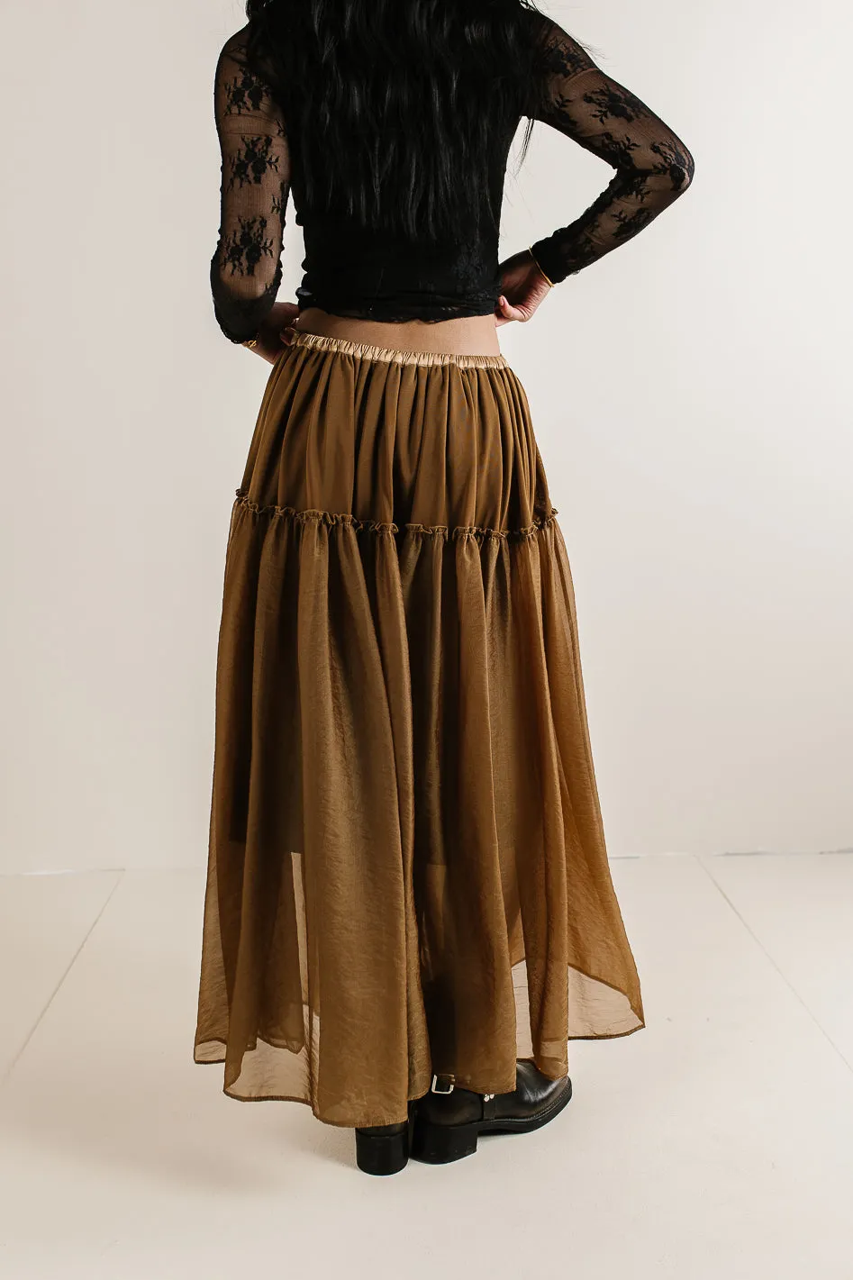 Terrin Tulle Skirt in Olive - FINAL SALE