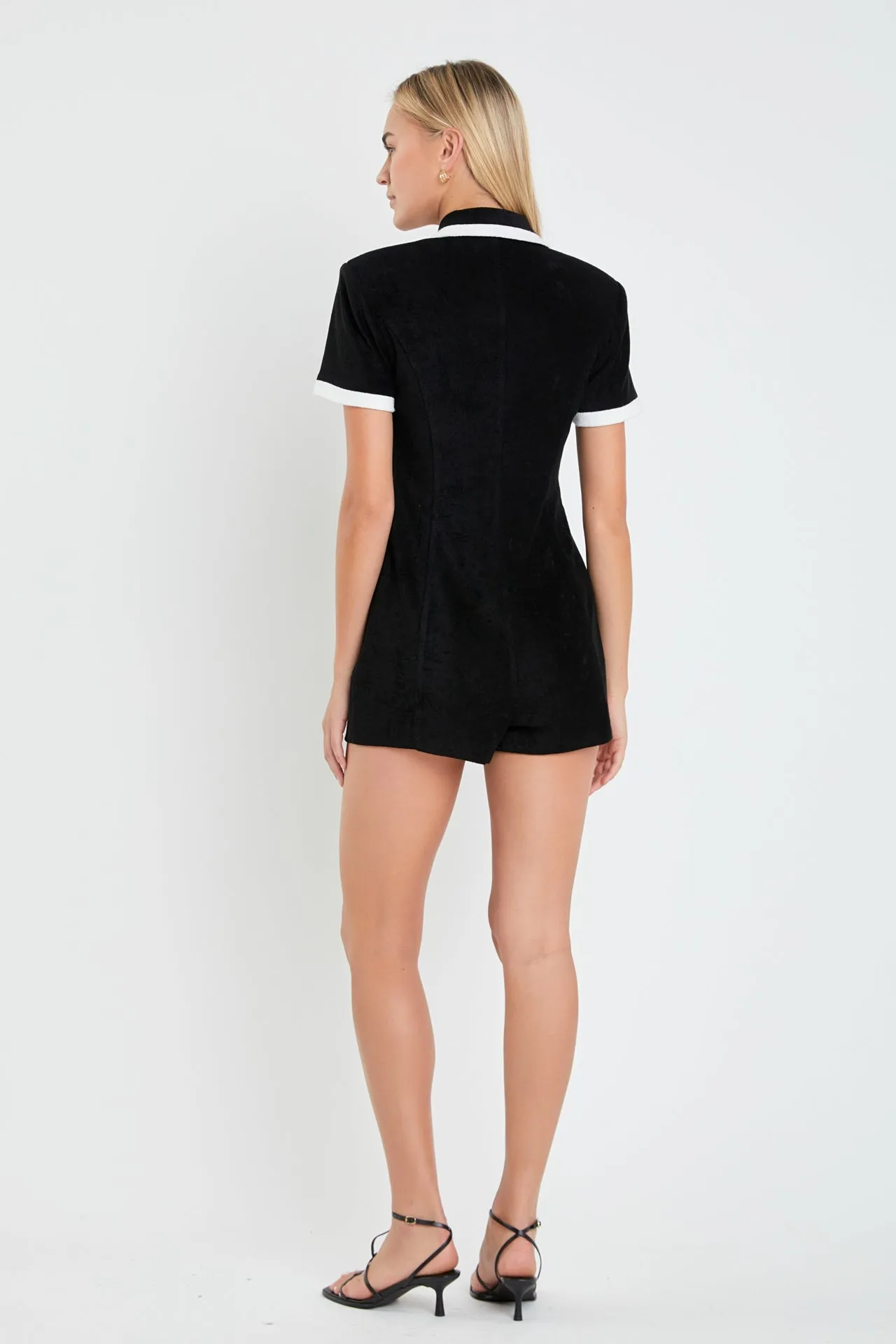 Terrycloth Blazer Romper