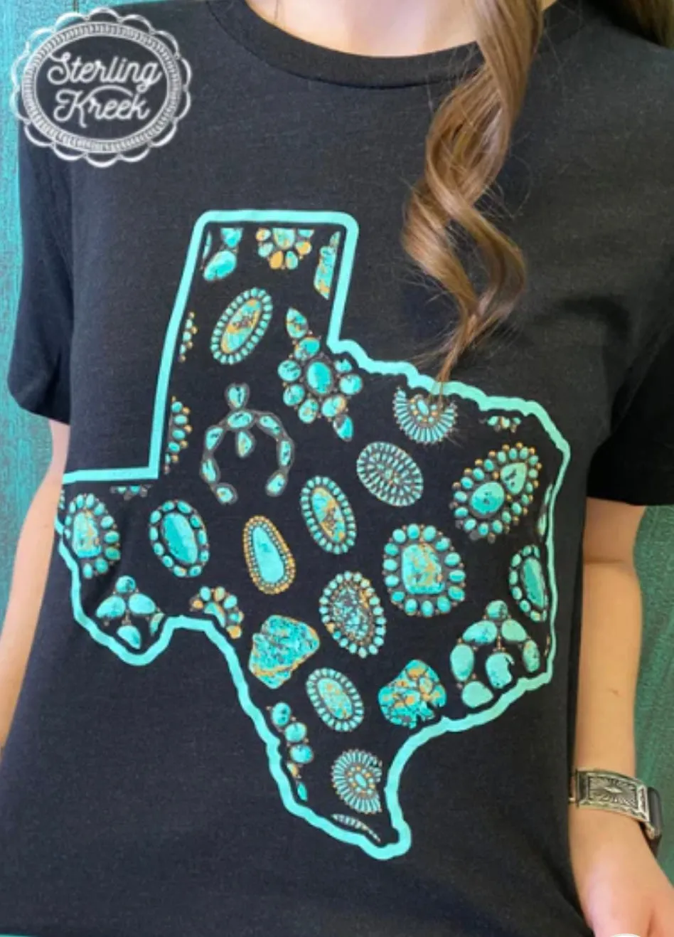 Texas Turquoise Jeweled T-Shirt