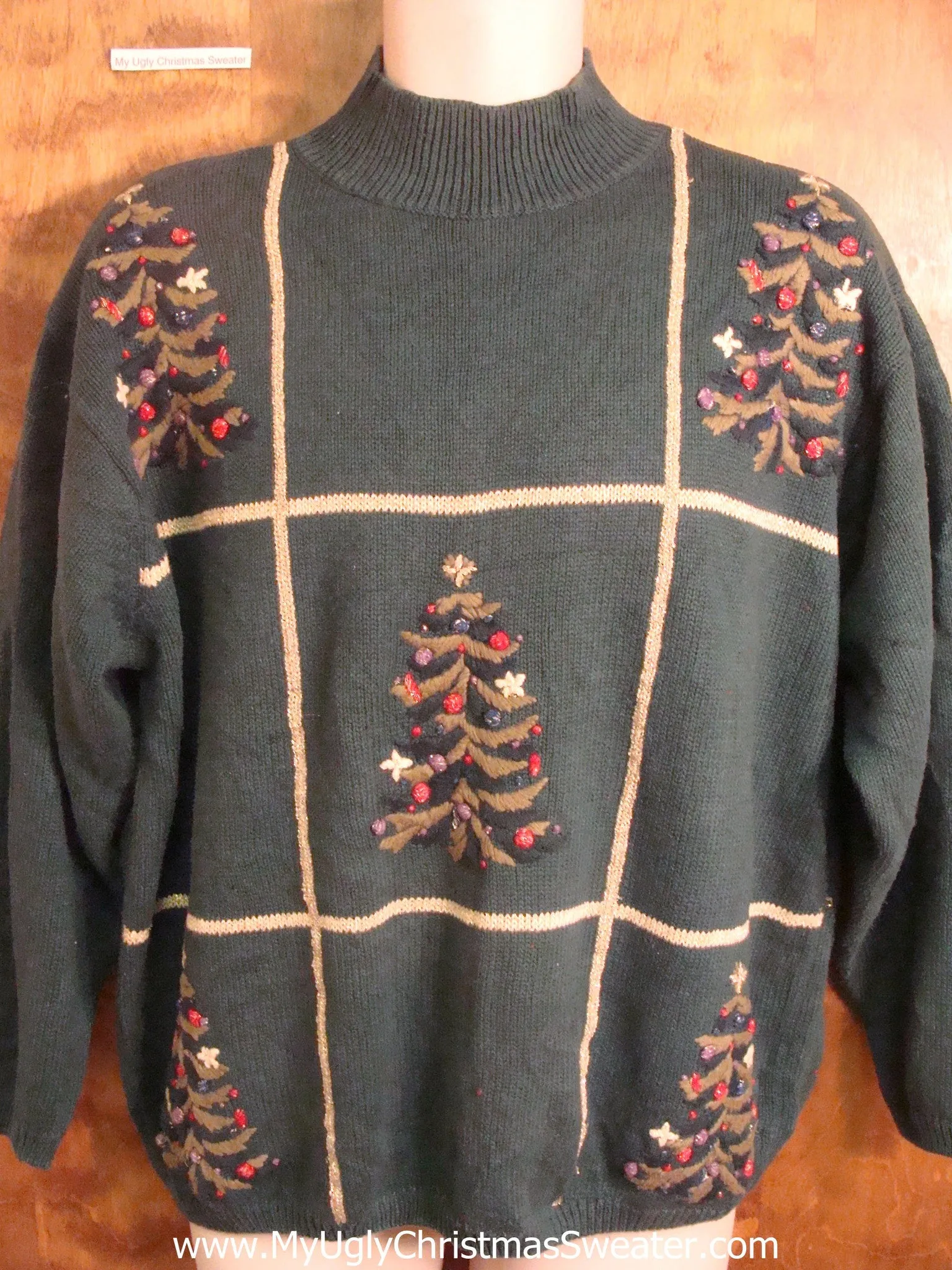 Tic-Tac-Toe Tree Bad Christmas Sweater