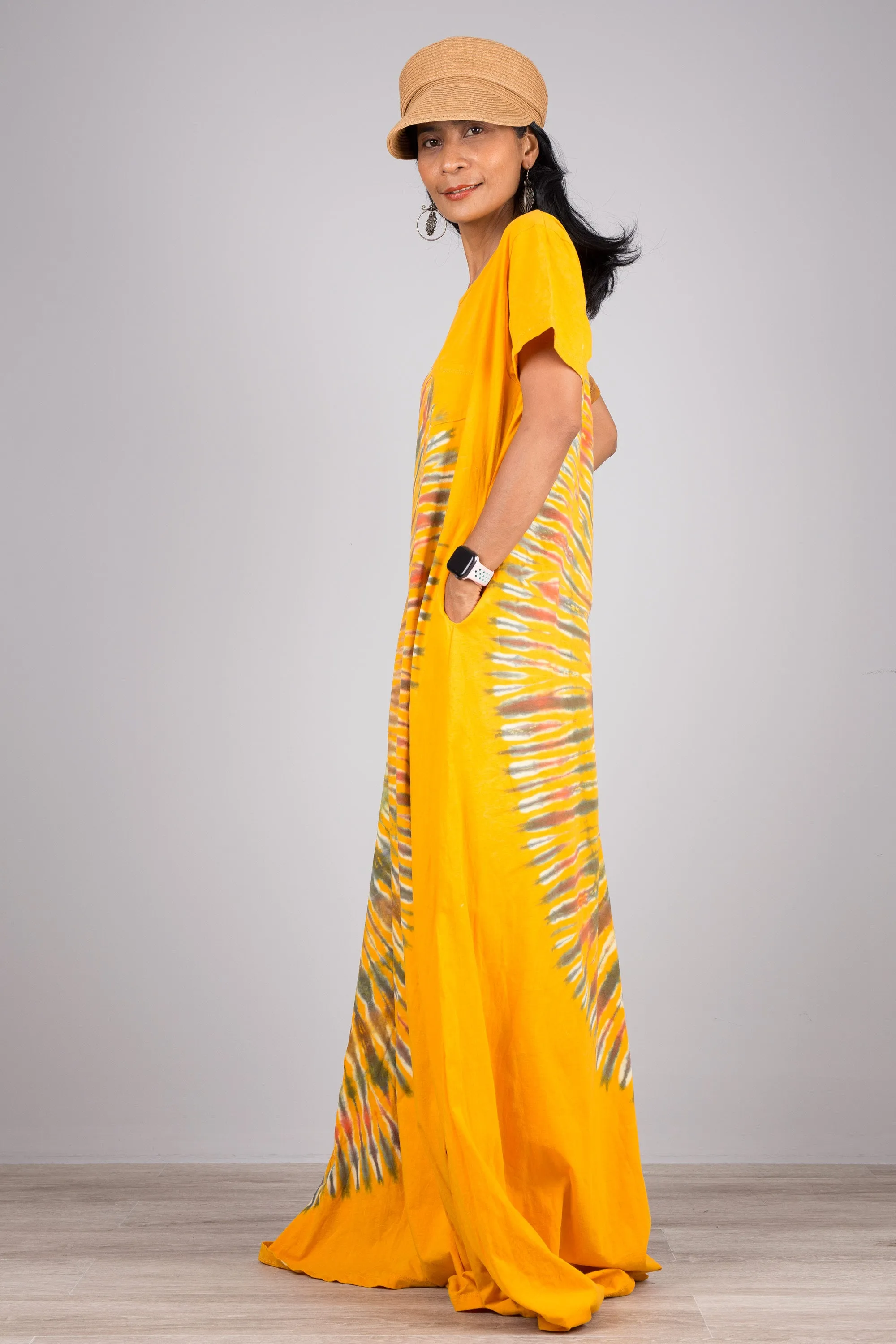 Tie Dye Maxi Dress with Split