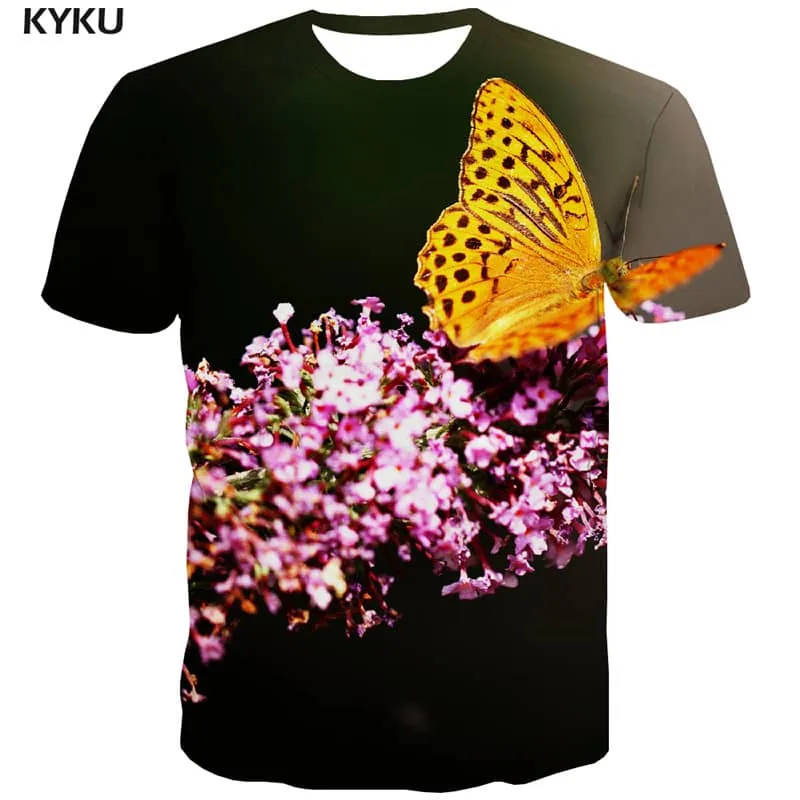 tshirt insect plant Print clothes art costume men beautiful Casual