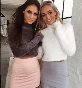 Turtle Neck Crop Top Sweater