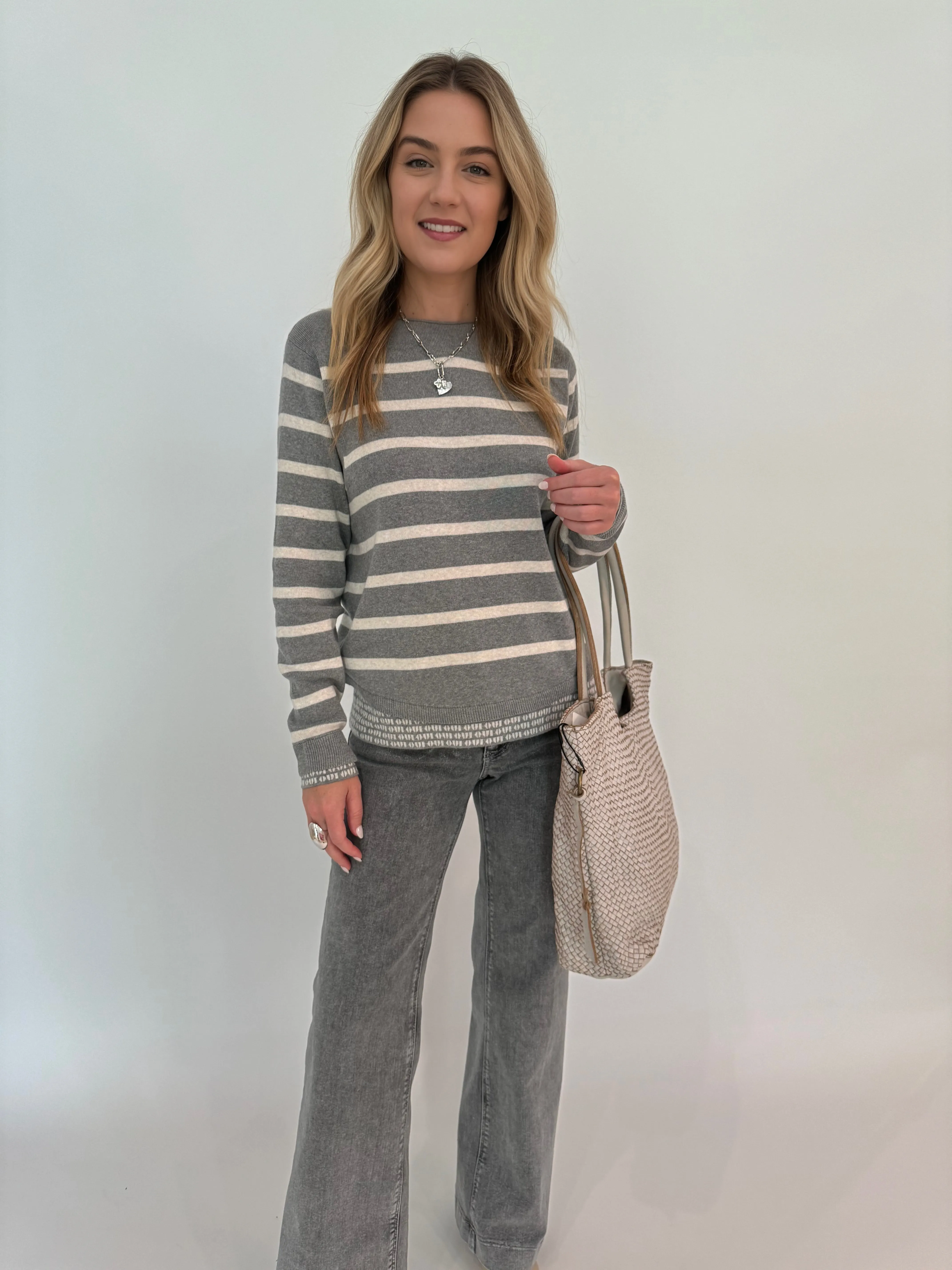 Vega Stripe Double Layer Sweater