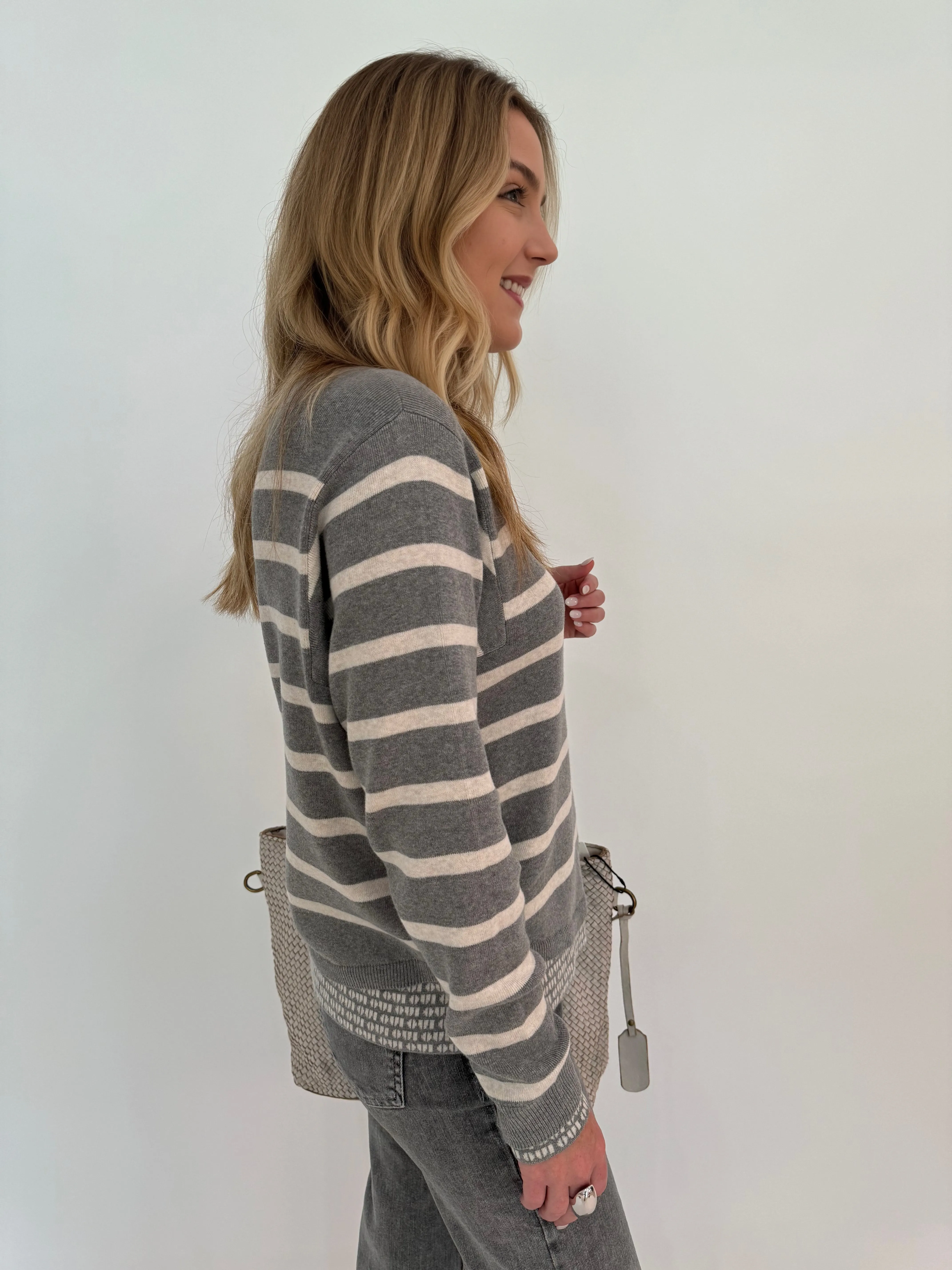 Vega Stripe Double Layer Sweater