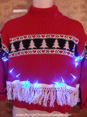 Vintage Nordic Mess Light Up Ugly Xmas Sweater