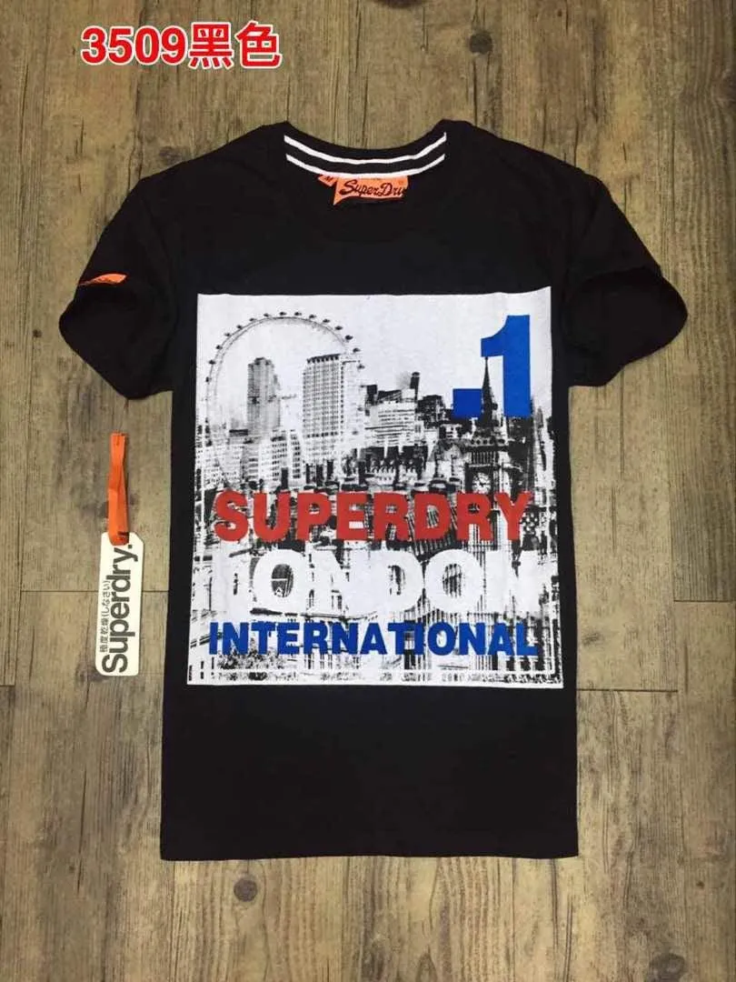 Vintage Superdry  No1 London International Tee- Shirt -Black