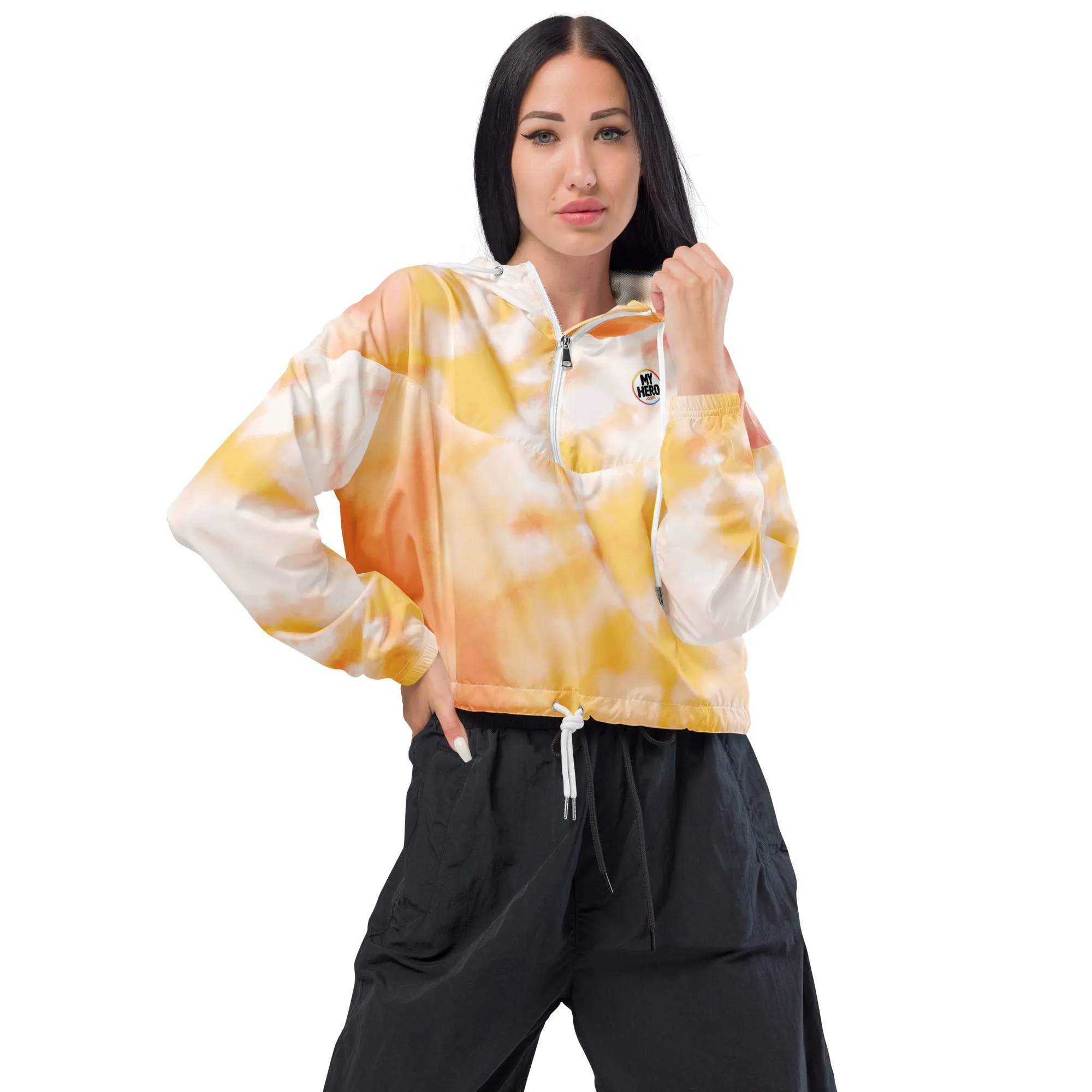 Women’s Orange Cloud cropped windbreaker