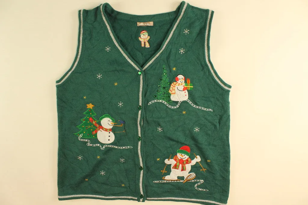 Woodland Frosty- Medium Christmas Sweater