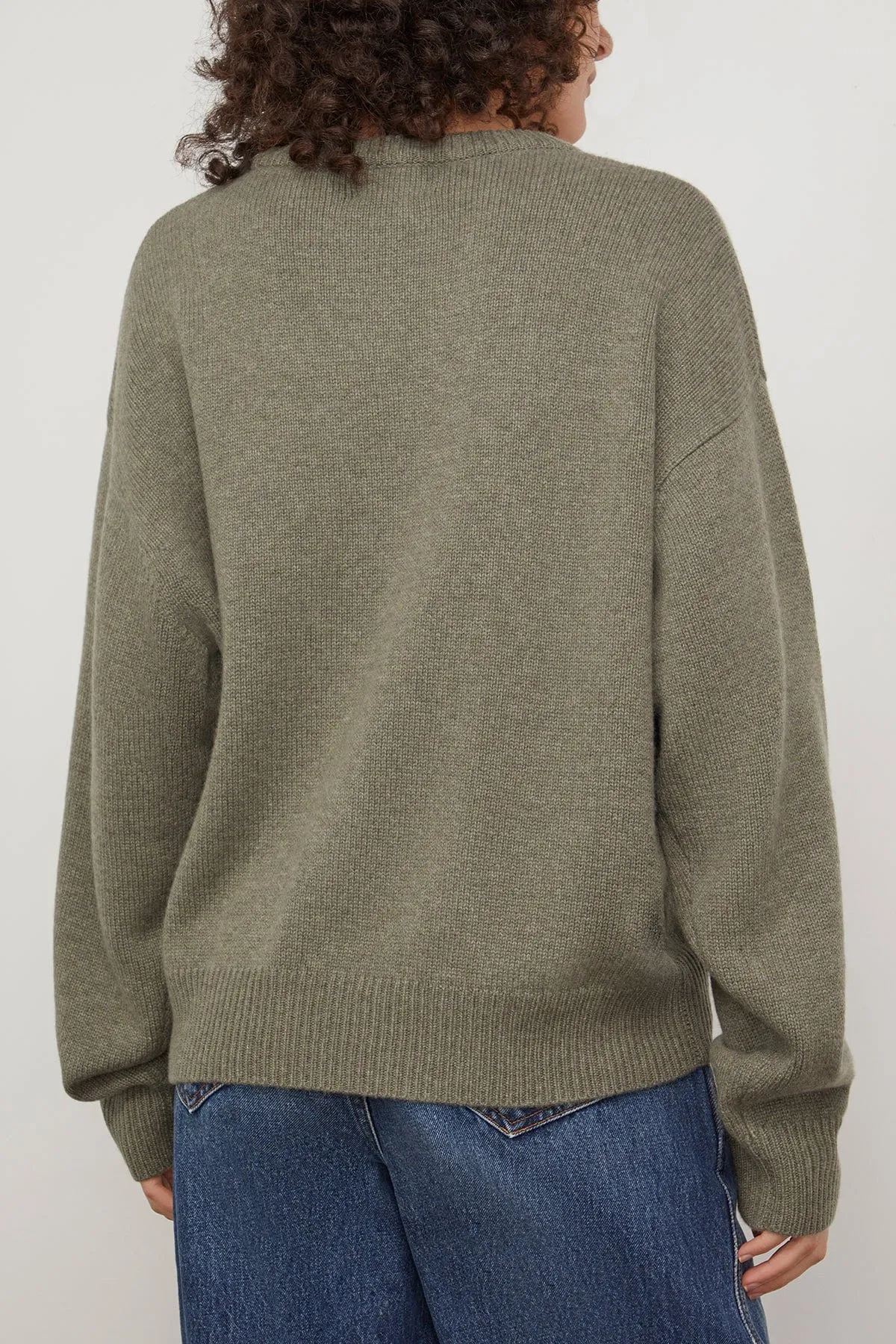 Yesou Oversized Sweater in Moss Green