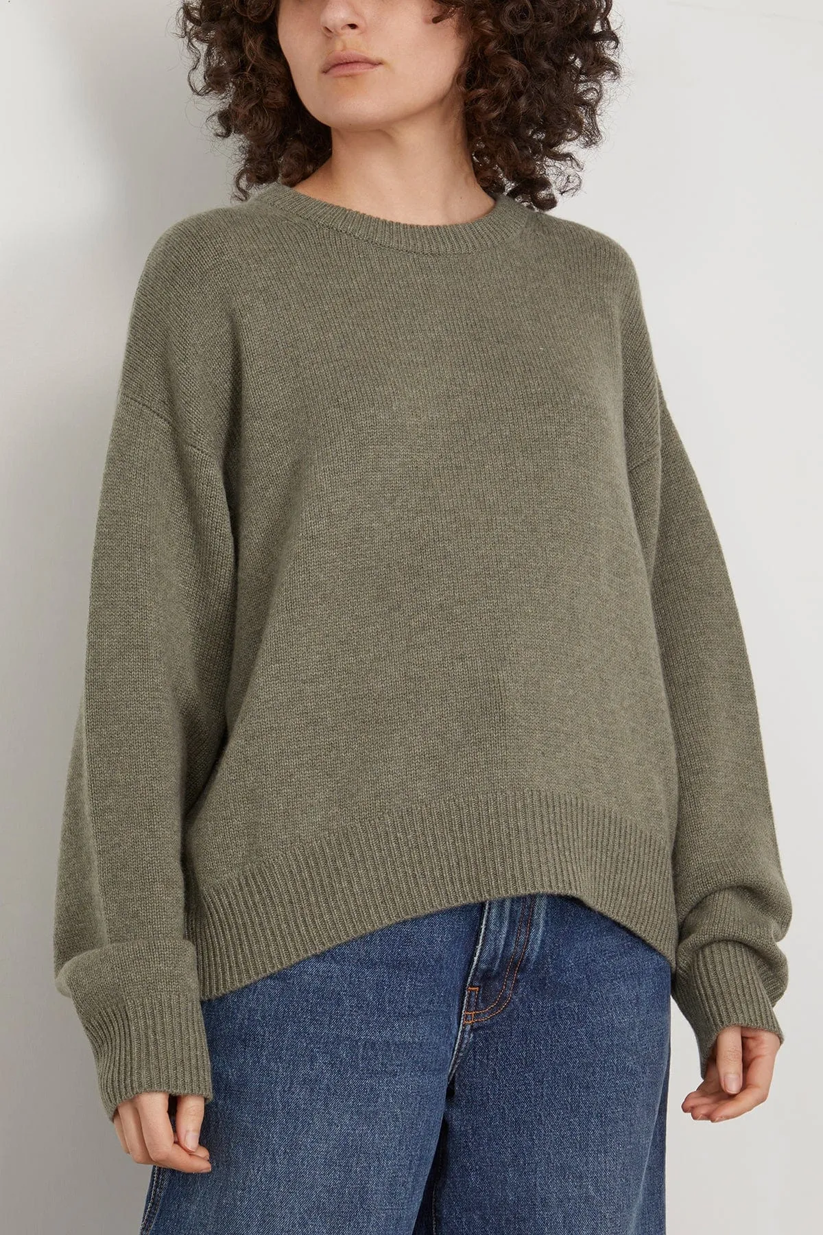 Yesou Oversized Sweater in Moss Green